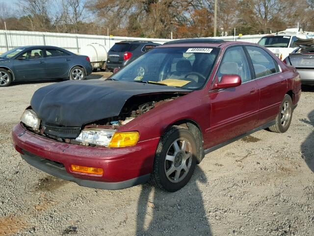 1HGCD5551SA103817 - 1995 HONDA ACCORD EX BURGUNDY photo 2