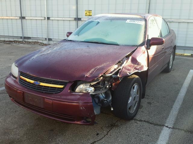 1G1NE52J816177915 - 2001 CHEVROLET MALIBU LS MAROON photo 2