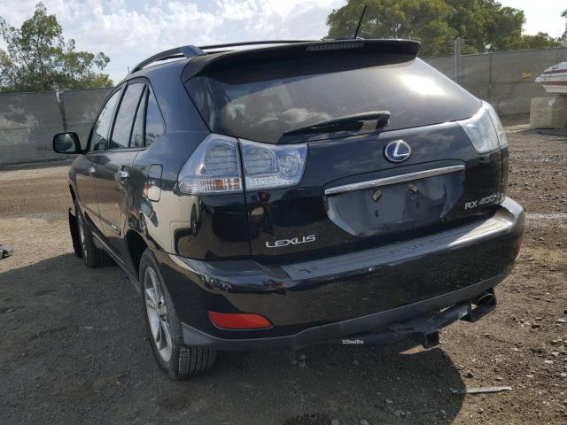 JTJGW31U782850981 - 2008 LEXUS RX 400H BLACK photo 3