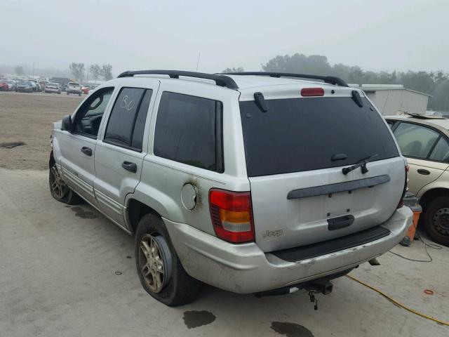 1J4GX48S84C274438 - 2004 JEEP GRAND CHER GRAY photo 3