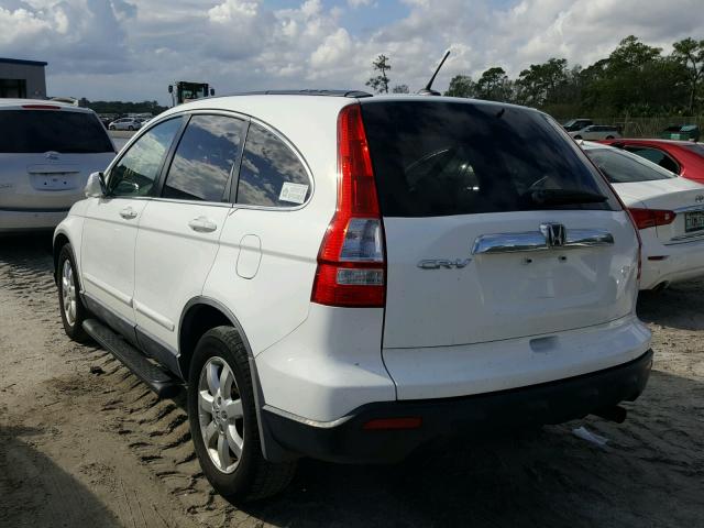 JHLRE38767C040834 - 2007 HONDA CR-V EXL WHITE photo 3