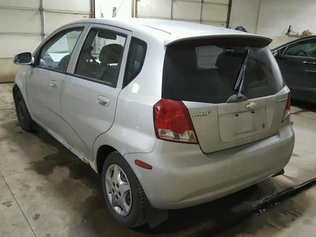 KL1TD626X5B328308 - 2005 CHEVROLET AVEO BASE SILVER photo 3
