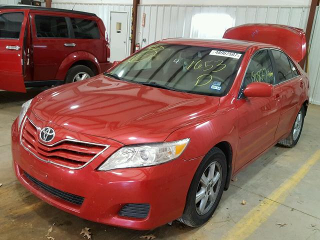 4T4BF3EK8AR041653 - 2010 TOYOTA CAMRY BASE RED photo 2