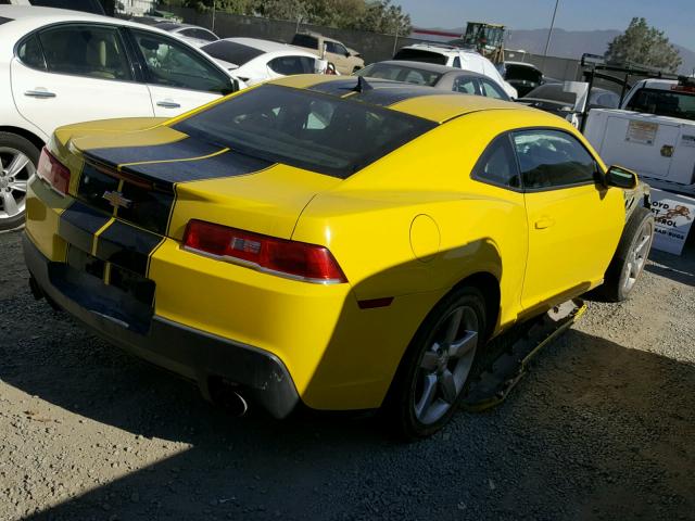 2G1FB1E35E9263992 - 2014 CHEVROLET CAMARO LT YELLOW photo 4