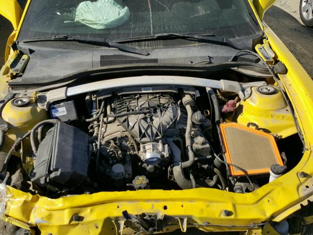 2G1FB1E35E9263992 - 2014 CHEVROLET CAMARO LT YELLOW photo 7