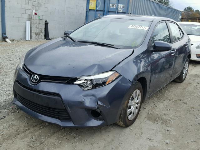 2T1BURHE8EC207735 - 2014 TOYOTA COROLLA L GRAY photo 2