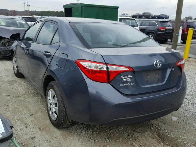 2T1BURHE8EC207735 - 2014 TOYOTA COROLLA L GRAY photo 3