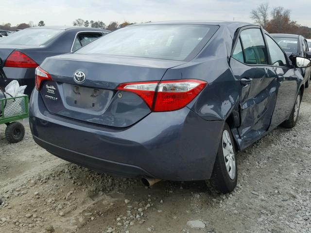 2T1BURHE8EC207735 - 2014 TOYOTA COROLLA L GRAY photo 4