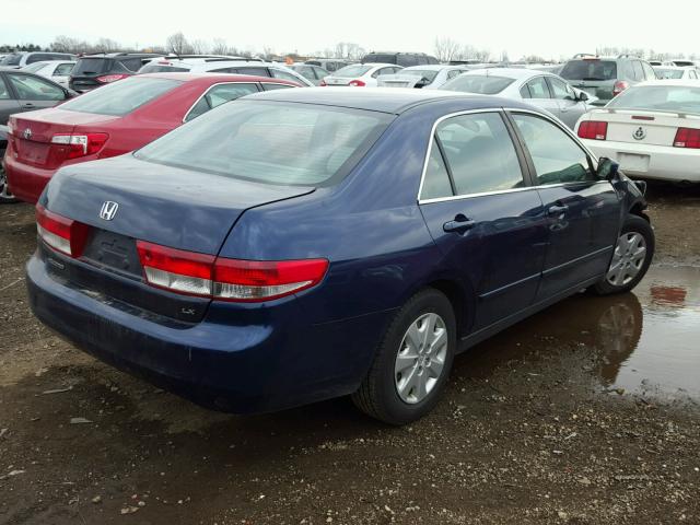 1HGCM56344A009883 - 2004 HONDA ACCORD LX BLUE photo 4