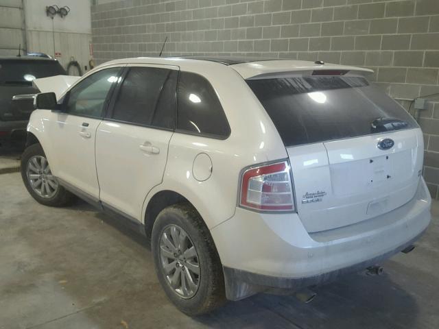 2FMDK48C08BA57502 - 2008 FORD EDGE SEL WHITE photo 3