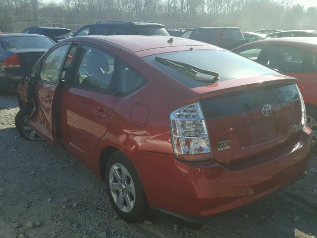 JTDKB20U997881139 - 2009 TOYOTA PRIUS RED photo 3