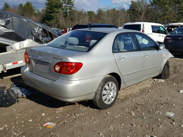 2T1BR32E14C259651 - 2004 TOYOTA COROLLA CE SILVER photo 4