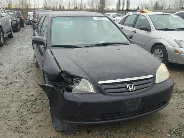 2HGES16593H591715 - 2003 HONDA CIVIC LX BLACK photo 1