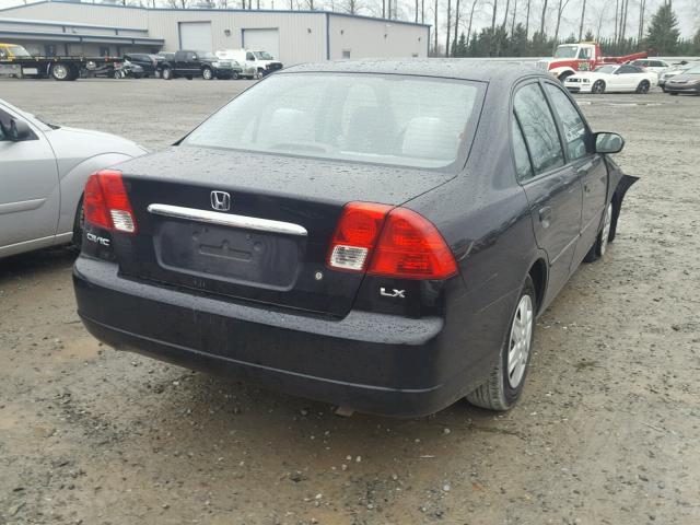 2HGES16593H591715 - 2003 HONDA CIVIC LX BLACK photo 4