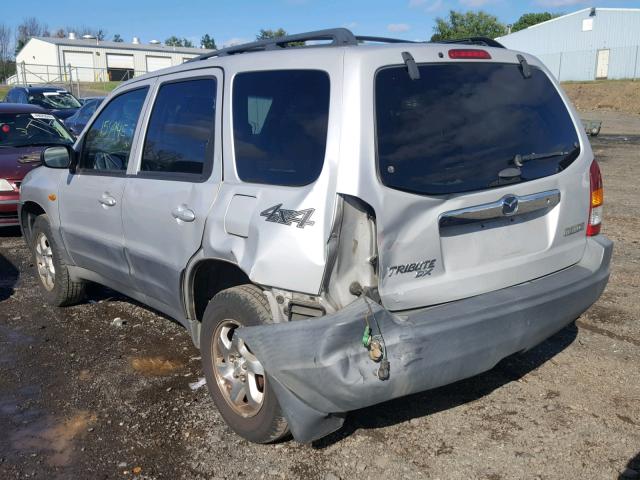 4F2YU06B42KM20285 - 2002 MAZDA TRIBUTE DX GRAY photo 3