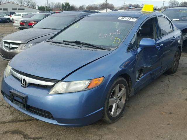 2HGFA16938H516896 - 2008 HONDA CIVIC EXL BLUE photo 2
