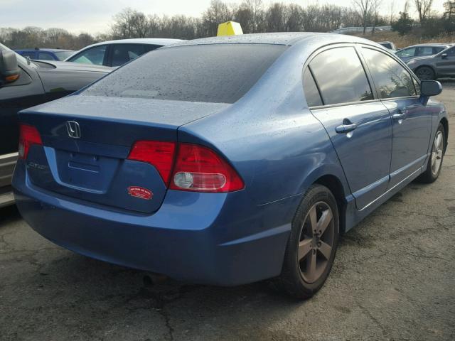 2HGFA16938H516896 - 2008 HONDA CIVIC EXL BLUE photo 4