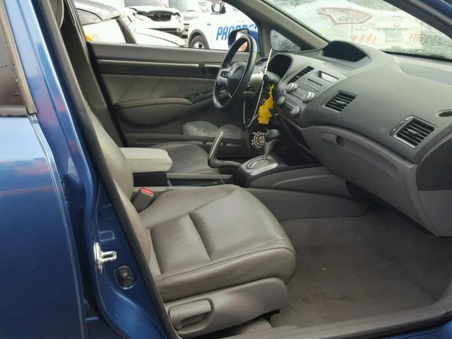2HGFA16938H516896 - 2008 HONDA CIVIC EXL BLUE photo 5