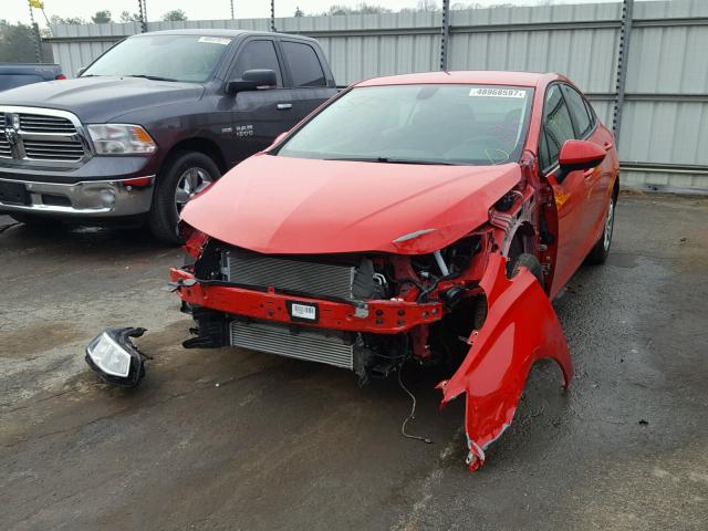 1G1BC5SM5H7152672 - 2017 CHEVROLET CRUZE LS RED photo 2