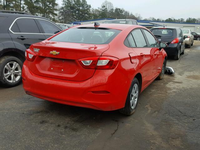 1G1BC5SM5H7152672 - 2017 CHEVROLET CRUZE LS RED photo 4