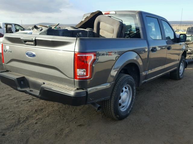 1FTEW1EP6HKD59255 - 2017 FORD F150 SUPER GRAY photo 4