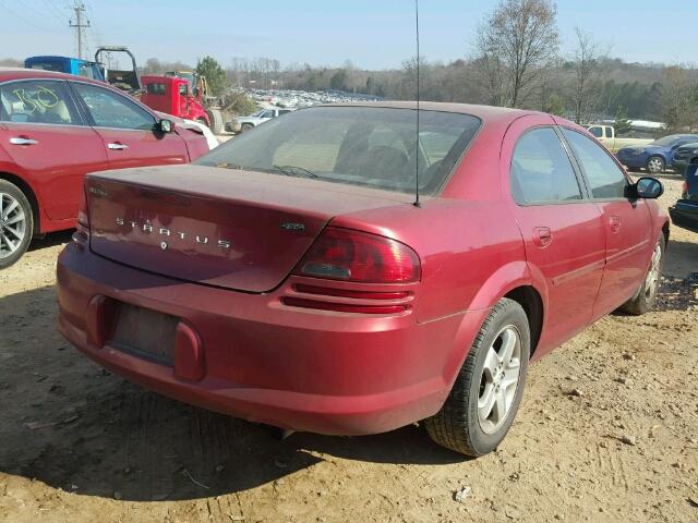 1B3EL46X62N349762 - 2002 DODGE STRATUS SE BURGUNDY photo 4