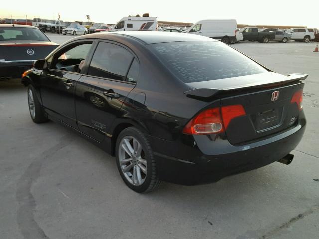 2HGFA55578H711969 - 2008 HONDA CIVIC SI BLACK photo 3