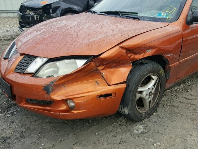 3G2JB12F25S146801 - 2005 PONTIAC SUNFIRE ORANGE photo 9