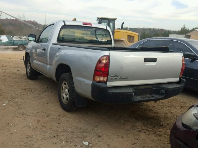 5TENX22NX5Z109501 - 2005 TOYOTA TACOMA SILVER photo 3