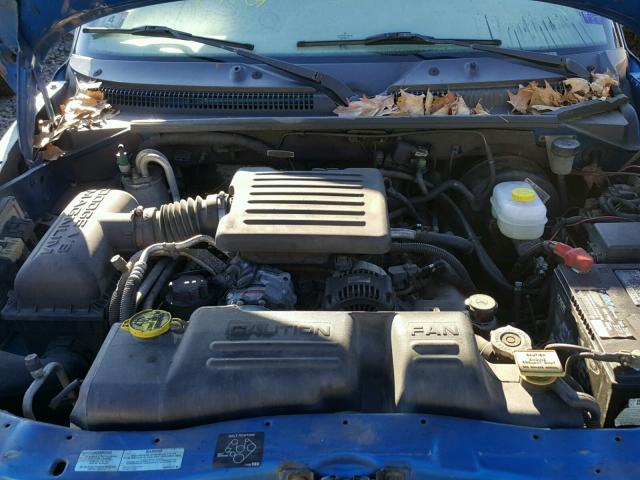 1B7GG22N7YS583357 - 2000 DODGE DAKOTA BLUE photo 7