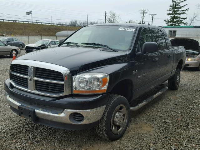 3D7KS19D76G209132 - 2006 DODGE RAM 1500 BLACK photo 2