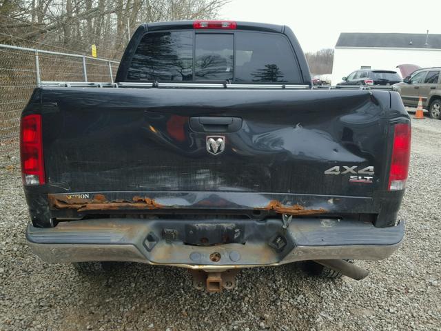 3D7KS19D76G209132 - 2006 DODGE RAM 1500 BLACK photo 9