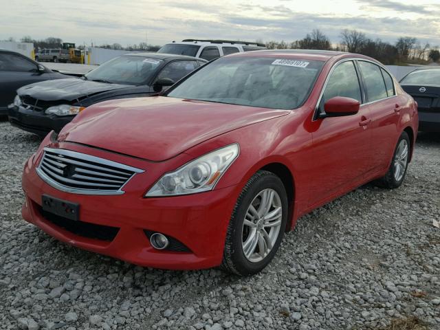 JN1CV6AR1AM458707 - 2010 INFINITI G37 RED photo 2