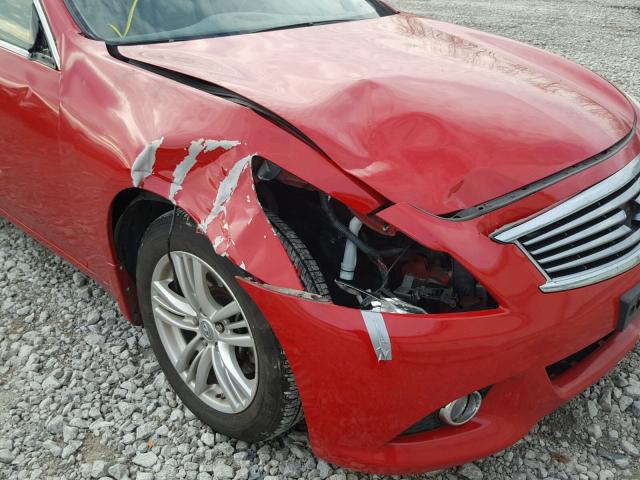 JN1CV6AR1AM458707 - 2010 INFINITI G37 RED photo 9