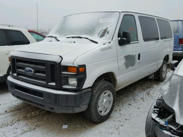 1FMNE3BL2EDA06040 - 2014 FORD ECONOLINE WHITE photo 2