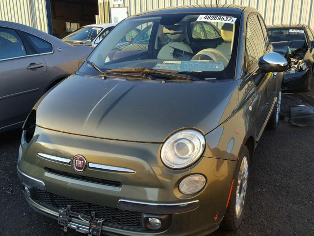 3C3CFFCR9DT752768 - 2013 FIAT 500 LOUNGE GRAY photo 2