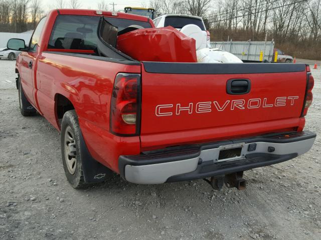 1GCEC14V85Z208297 - 2005 CHEVROLET SILVERADO RED photo 3