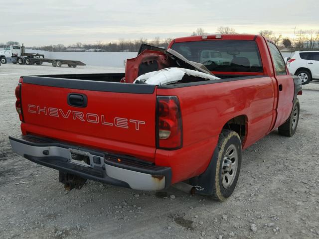 1GCEC14V85Z208297 - 2005 CHEVROLET SILVERADO RED photo 4