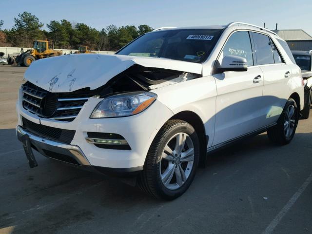 4JGDA0EB9FA507972 - 2015 MERCEDES-BENZ ML 250 BLU WHITE photo 2