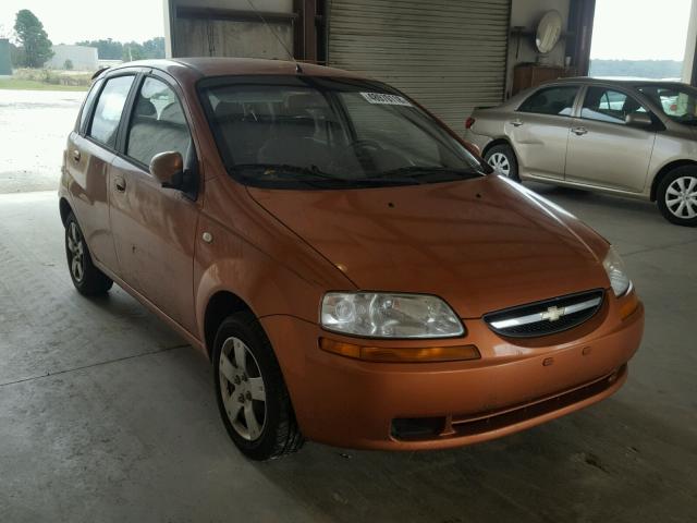 KL1TD66646B531366 - 2006 CHEVROLET AVEO ORANGE photo 1