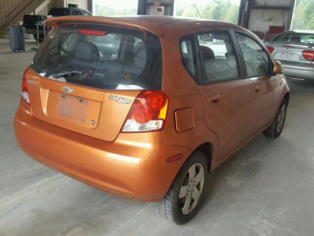 KL1TD66646B531366 - 2006 CHEVROLET AVEO ORANGE photo 4