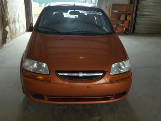 KL1TD66646B531366 - 2006 CHEVROLET AVEO ORANGE photo 9