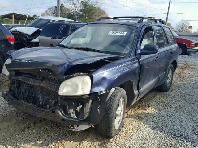 KM8SC13D84U807252 - 2004 HYUNDAI SANTA FE G BLUE photo 2