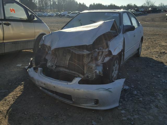 2HGEJ6617YH504818 - 2000 HONDA CIVIC BASE SILVER photo 2