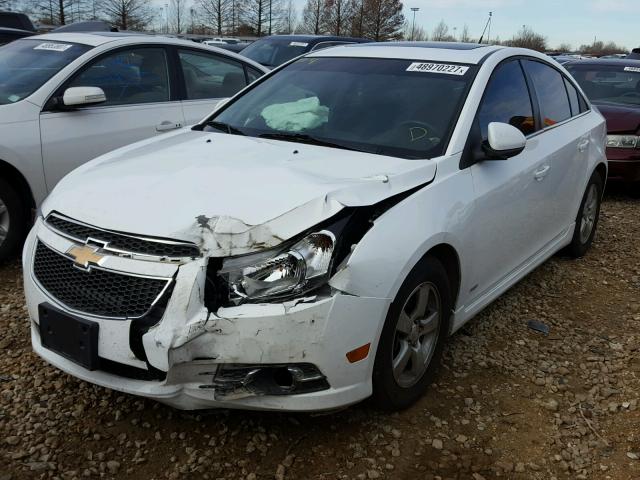 1G1PF5SC1C7400817 - 2012 CHEVROLET CRUZE LT WHITE photo 2