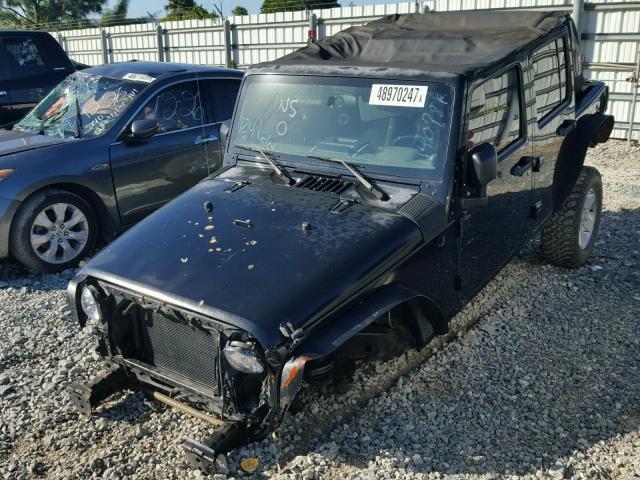 1J8GA59167L190716 - 2007 JEEP WRANGLER S BLACK photo 2