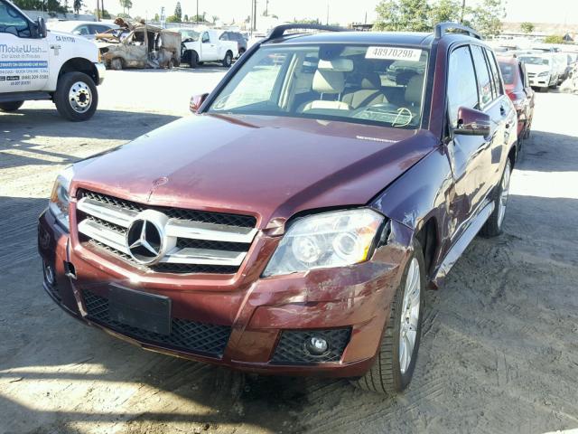 WDCGG5GB5AF478177 - 2010 MERCEDES-BENZ GLK 350 BURGUNDY photo 2