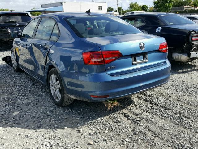 3VW2K7AJ2FM254752 - 2015 VOLKSWAGEN JETTA BASE ლურჯი ფოტო 3