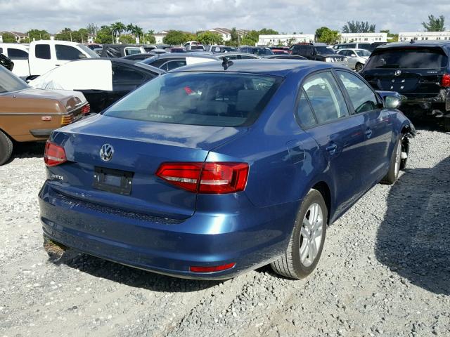 3VW2K7AJ2FM254752 - 2015 VOLKSWAGEN JETTA BASE ლურჯი ფოტო 4