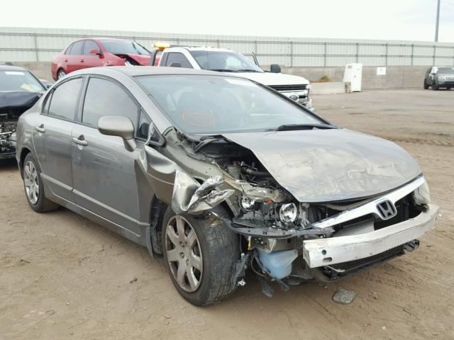 1HGFA15576L065244 - 2006 HONDA CIVIC LX GRAY photo 1